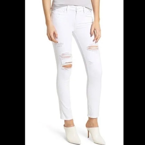 PAIGE Denim - PAIGE Skyline Ankle Peg in Optic White